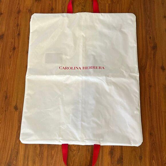 Carolina Herrera white red garment bag  nylon shirt - Picture 2 of 4